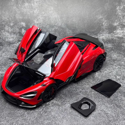 HPD McLaren 765LT Red 1:18 Diecast Model Car - scale model for display