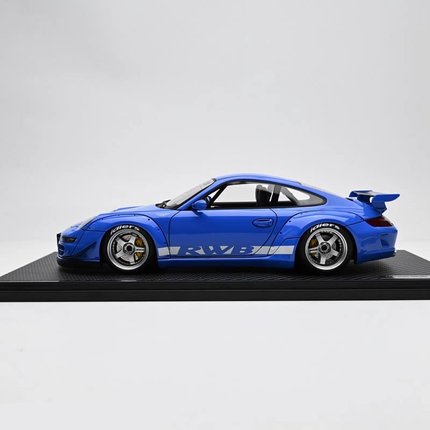 Ignition Model Porsche RWB 997 Widebody Blue 1:18 Resin Model Car - detailed die-cast style model