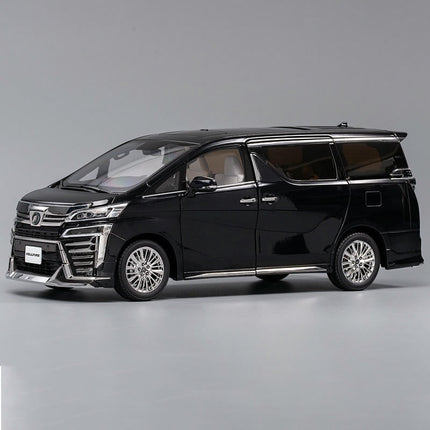 KengFai Toyota Vellfire 2021 Black 1:18 Diecast Model Car - studio product photo of the scale model