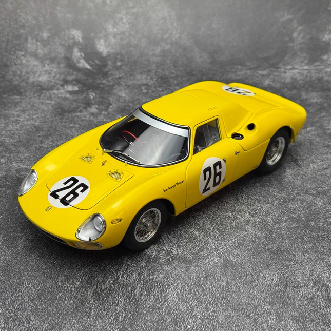 CMC Ferrari 250 LM #26 Classic Racing Yellow 1:18 Diecast Model Car - detailed collector display model