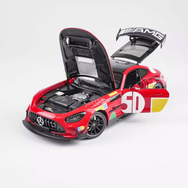 Minichamps Mercedes-Benz AMG GT Black Series Red 1:18 Diecast Model Car - detailed collector display model