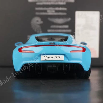 AutoArt Aston Martin One-77 Tiffany Blue 1:18 Diecast Model Car - premium collector scale model
