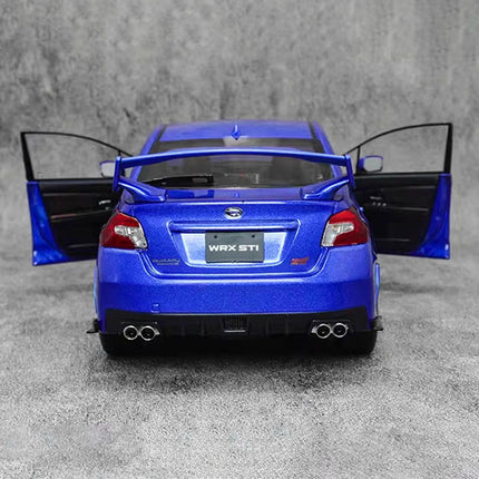 Sun Star Subaru WRX STI 2018 Blue 5555 1:18 Diecast Model Car - collector edition scale model