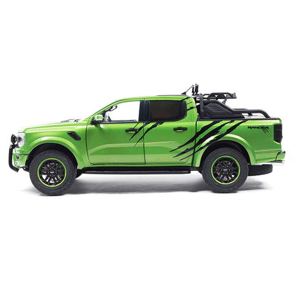 Solido Ford Ranger Raptor 2024 Metallic Green Pickup 1:18 Diecast Model Pickup - premium collector scale model