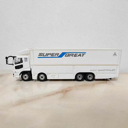 Original Manufacturer Mitsubishi Fuso Supergreat Truck Openable Door 1:43 Diecast Model Truck - detailed die-cast style model