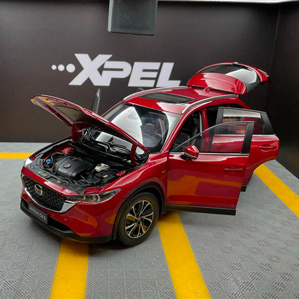 YX Car Model Mazda CX-5 2022 Red SUV 1:18 Diecast Model Car - fine detailed model replica