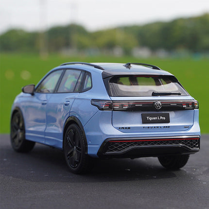 Original Factory SAIC Volkswagen Tiguan L Pro 2024 Blue 1:18 Diecast Model Car - premium collector scale model