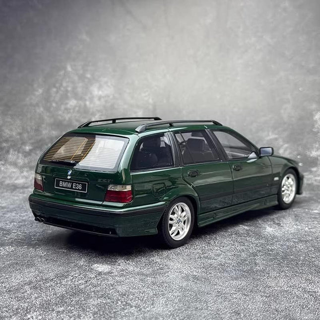 Otto BMW E36 328i M Wagon MPack 1997 Fern Green 1:18 Resin Model Car - studio product photo of the scale model