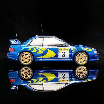 AutoArt Subaru WRC Rally Blue #3 1:18 Diecast Model Car - scale model for display