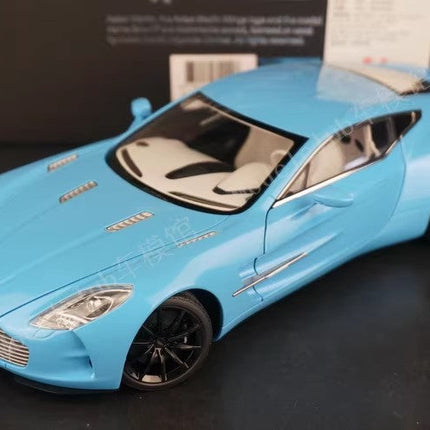 AutoArt Aston Martin One-77 Tiffany Blue 1:18 Diecast Model Car - scale model for display
