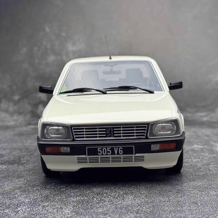 Otto Peugeot 505 V6 Blanc Meije 1989 White 1:18 Resin Model Car - collectible scale model car