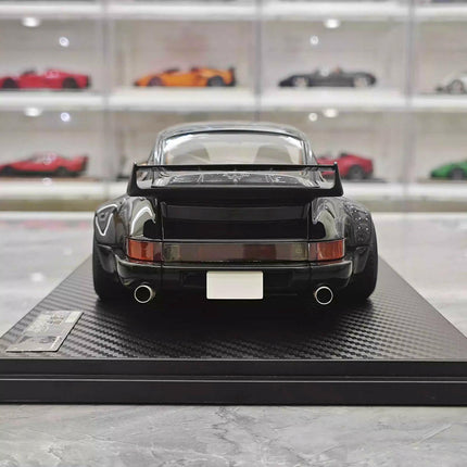 Ignition Model Porsche 964 RWB Blackbird Wangan Black 1:18 Resin Model Car - detailed die-cast style model