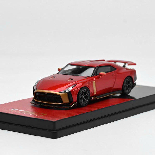 Inno Models Nissan GT-R50 Italdesign Red 1:64 Diecast Model Car - detailed collector display model
