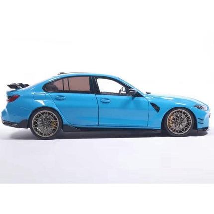 Solido BMW M3 Performance Parts 2024 Daytona Beach Blue 1:18 Diecast Model Car - scale model for display