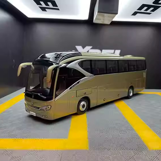 Original Factory Xiamen King Long XML6129 Coach Bus Navigator 1:42 Diecast Model Bus - detailed collector display model