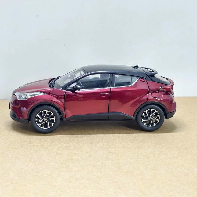 YX Car Model Toyota IZOA Red Opening 1:18 Diecast Model Car - studio product photo of the scale model