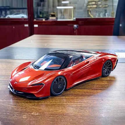 AutoArt McLaren Speedtail Metal Red 1:18 Diecast Model Car - studio product photo of the scale model