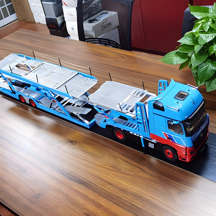 NZG Mercedes-Benz Actros GigaSpace Double-Decker Trailer 1:18 Diecast Model Bus - hand-finished display model