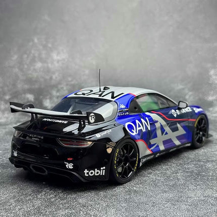 Otto Alpine A110 GT4 EVO 2024 Blue Esports Livery 1:18 Resin Model Car - fine detailed model replica