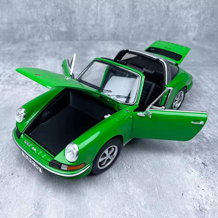 Schuco Porsche 911 S Coupe Green 1:18 Diecast Model Car - detailed model car replica