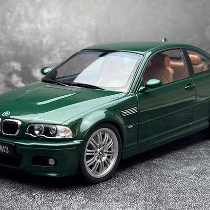 Solido BMW M3 E46 Coupe 2000 Green 1:18 Diecast Model Car - detailed die-cast style model