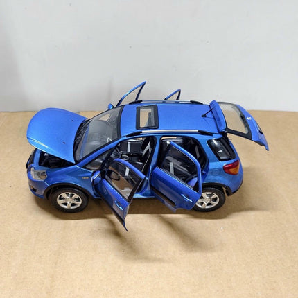Original Suzuki SX4 Blue 1:18 Diecast Model Car - collector edition scale model