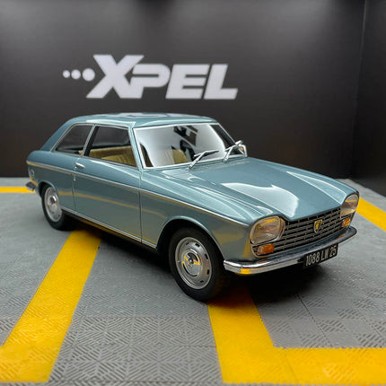 Otto Peugeot 204 Coupe Metallic Blue 1:18 Resin Model Car - scale model for display
