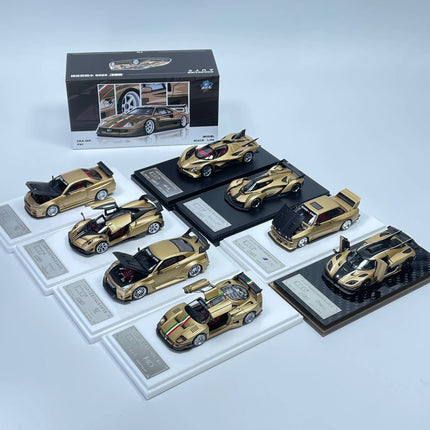 Car King HEC2026 Exhibition Limited Edition Collection Gold 1:64 Diecast Model Car - scale model collectible piece