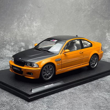 Solido BMW E46 M3 Coupe Works Orange 2000 1:18 Diecast Model Car - collectible scale model car