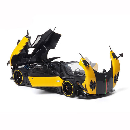 Almost Real Pagani Zonda Cinque Convertible Yellow 1:18 Diecast Model Car - collectible scale model car