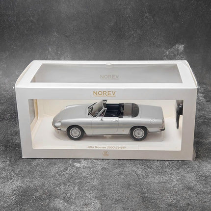 Norev Alfa Romeo 2000 Spider 1978 Silver Sealed 1:18 Diecast Model Car - collector edition scale model