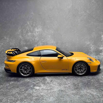 Norev 2021 Porsche 911 GT3 Yellow 1:18 Diecast Model Car - collectible scale model car