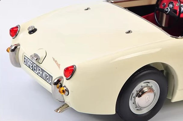 Kyosho Austin Healey Sprite Biege 1:18 Diecast Model Car - studio product photo of the scale model