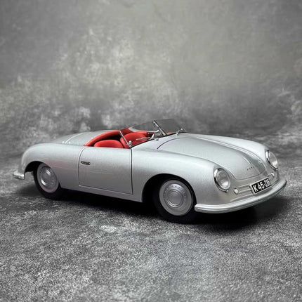 AutoArt Porsche 356 No.1 1948 Silver 1:18 Diecast Model Car - collectible scale model car
