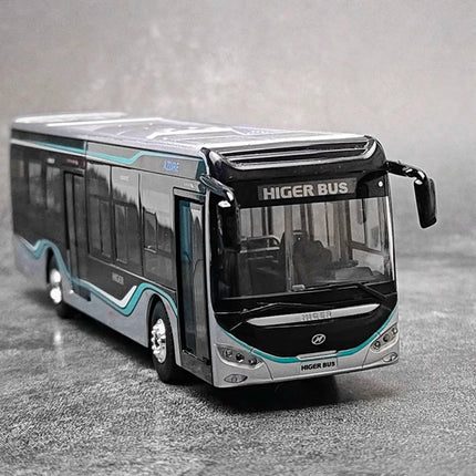 Model Car Planet Higer Azure Bus with Lights 1:42 Diecast Model Bus - premium collector scale model
