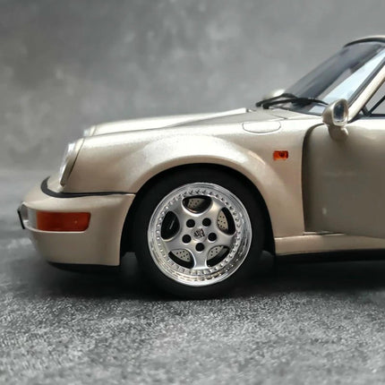 Norev Porsche 911 Carrera 2 Turbo 1992 Gold 1:18 Diecast Model Car - detailed die-cast style model