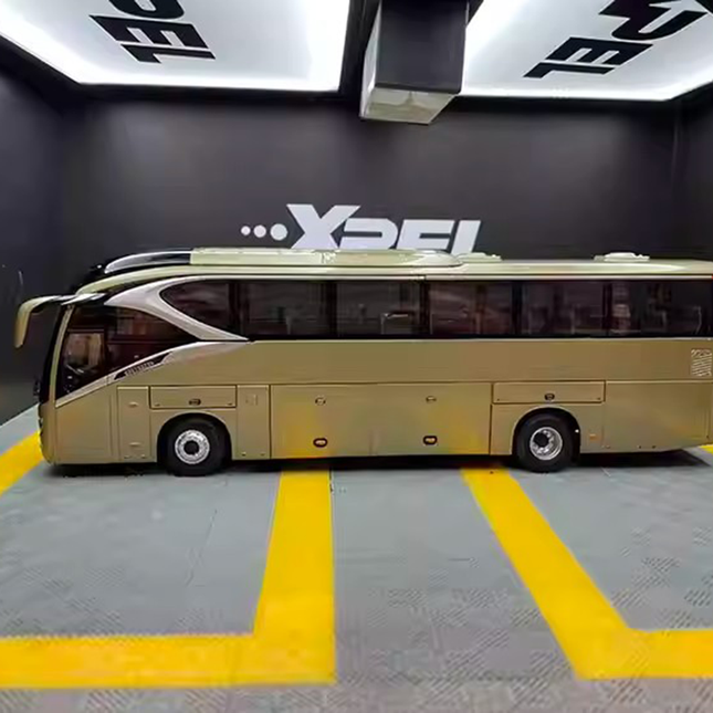 Original Factory Xiamen King Long XML6129 Coach Bus Navigator 1:42 Diecast Model Bus - studio product photo of the scale mode