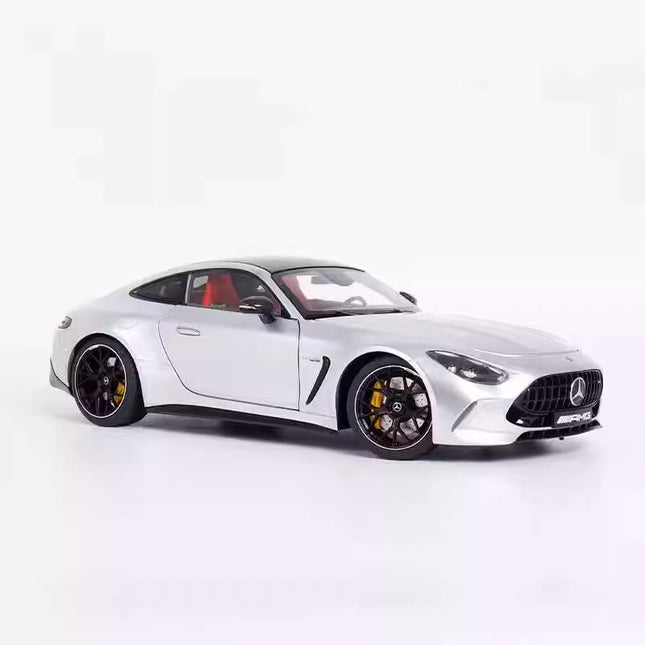 NZG Mercedes-AMG GT63 2023 Silver 1:18 Diecast Model Car - studio product photo of the scale model