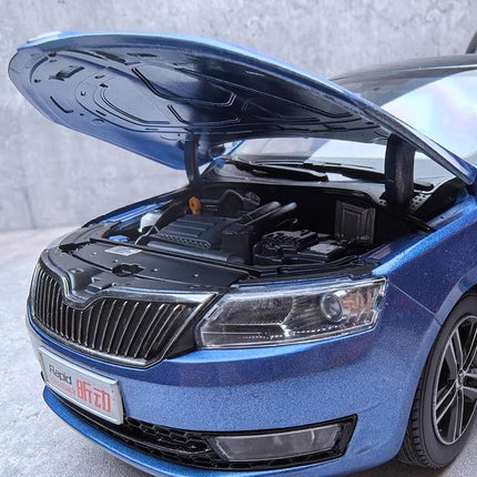 SAIC Volkswagen Skoda Rapid Blue 1:18 Diecast Model Car - scale model for display