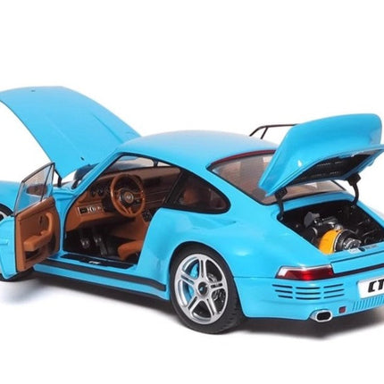 Almost Real RUF CTR Anniversary Edition 2017 Sky Blue 1:18 Diecast Model Car - premium collector scale model