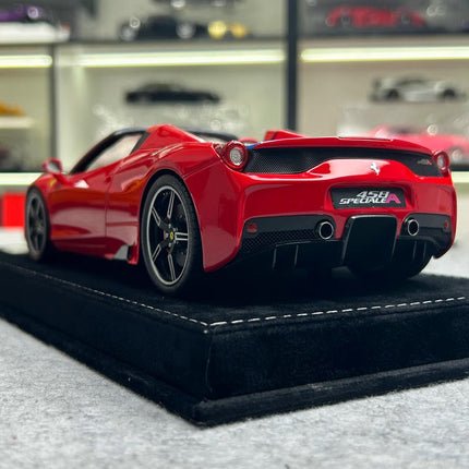 HH Model Ferrari 458 Speciale Aperta Metallic Red 1:18 Resin Model Car - scale model for display