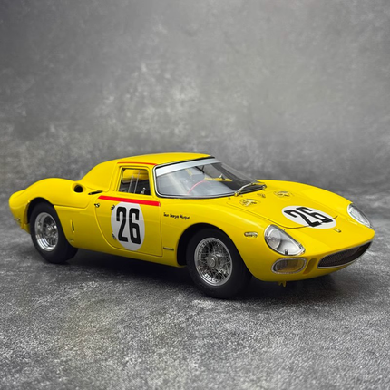 CMC Ferrari 250 LM #26 Classic Racing Yellow 1:18 Diecast Model Car - scale model collectible piece
