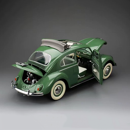 Sun Star Volkswagen Beetle Convertible Limited Edition Green 1:12 Diecast Model Car - scale model for display