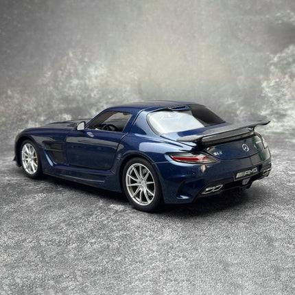 Minichamps Mercedes-Benz SLS AMG Roadster Metallic Blue 1:18 Diecast Model Car - scale model for display