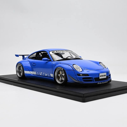 Ignition Model Porsche RWB 997 Widebody Blue 1:18 Resin Model Car - fine detailed model replica