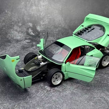 YX Car Model Ferrari F40 Green 1:18 Diecast Model Car - scale model for display