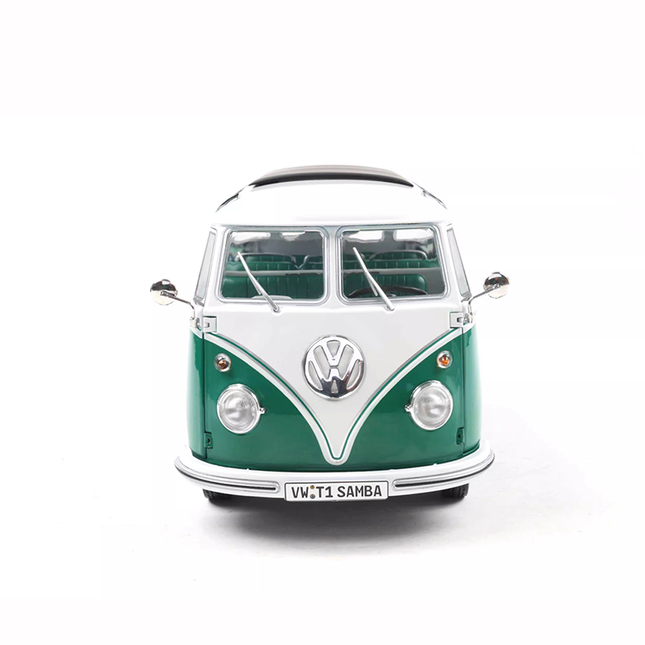 Solido Volkswagen T1 Samba Bus 1962 1:18 Diecast Model Bus - studio product photo of the scale model