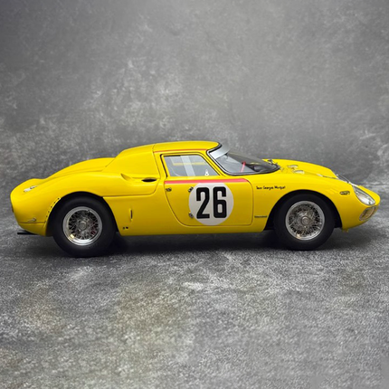 CMC Ferrari 250 LM #26 Classic Racing Yellow 1:18 Diecast Model Car - scale model for display