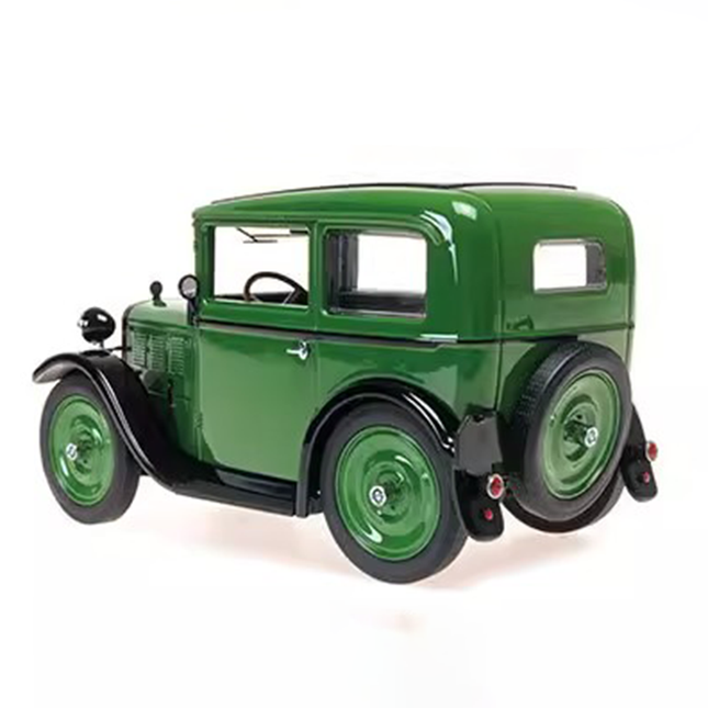 Minichamps BMW Dixi 1928 Green 1:18 Diecast Model Car - studio product photo of the scale model