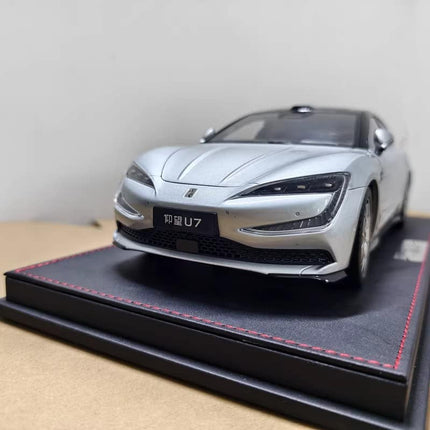 Original Manufacturer Original BYD Yangwang U7 Electric Hypercar Silver 1:18 Diecast Model Car - fine detailed model replica